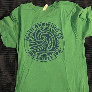 Green T-Shirt with Blue Design